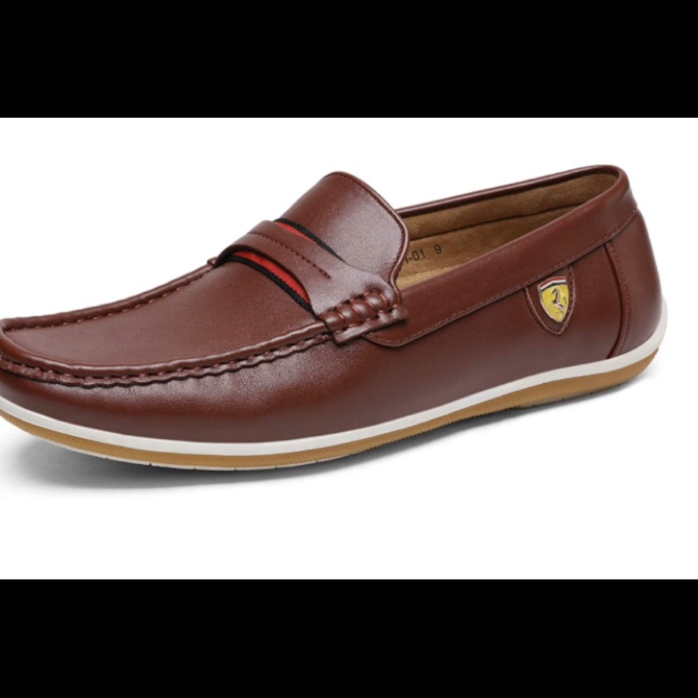 NWT in orig. box & packaging BRUNO MARC Men’s Brown Loafer Shoes SIZE 10.5M